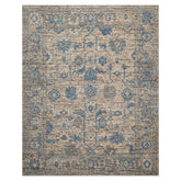 LoomBloom 8' x 10' Beige Hand Knotted Wool Transitional Arts & Crafts Oriental Rug